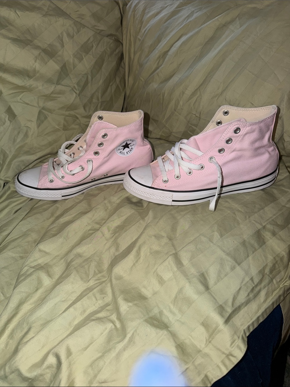 Converse Pink High-Top Canvas Sneakers with White Soles